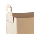 Miniatyrbilde 7 av 8: Oppbevaringskurv i filt med håndtak, sammenleggbar klesvask, snacks, leker, kleskurv for hjemmekontor, bjørnemønster, beige