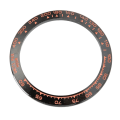 Miniatyrbilde 5 av 8: Klokke Keramisk Bezel Innlegg Beskyttende Tilbehør Erstatning Nummer Klokke Bezel Innlegg for Butikk Rose Skrift Svart Bakgrunn