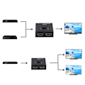Miniatyrbillede 6 af 8: HDMI High Definition Tovejs Splitter Bidirectional Distributor Switcher Sort