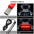 Miniatyrbilde 5 av 8: 48SMD LED-lysstripe for motorsykkel, baklys, bremselys, blinklys
