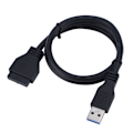 Miniatyrbild 5 av 8: USB3.0 Floppy Frontpanel 3.5' Floppy Bay 19 Pin till 4 Interface USB3.0 HUB