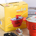 Miniatyrbillede 5 af 5: Elektrisk gryde 1,8L 400 til 800W Indvendig væg i rustfrit stål 2 tilstande Overophedningsbeskyttelse Elektrisk komfur Rød