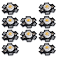 Miniatyrbillede 7 af 8: 10 stk. Ultra Bright LED Chip 3V DIY Lysperler til Loftslampe Downlight Lommelygte Bordlampe Varmt Lys 3000K 3W