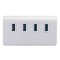 Miniatyrbillede 2 af 8: Aluminiumslegering 4 Porte USB3.0 Hub Høj Hastighed Computer/Laptop Splitter Adapter