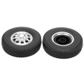 Pikkukuva 1 / 8: 2 kpl Alumiiniseos 10 reikää Navan kanssa Renkaiden Iho Etupyörä Tamiya Kuorma-autolle 1/14 RC Osa