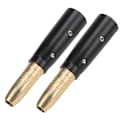 Pikkukuva 3 / 8: 2 kpl Audioadapteri XLR Uros - Naaras Mikrofonikaiutinmuunnin Kullattu Liitin