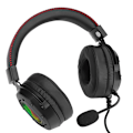 Miniatyrbillede 4 af 8: K3 Sort Rød ABS Gaming Headset RGB Hovedtelefoner til PS4/Xbox one x/Xbox one/PC/Laptop/PSP/Tablet PC/IOS/Android Sort Rød (RGB Lys)