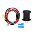 Miniatyrbilde 3 av 8: USB-lader for bil med spenningsvisning Voltmeter Kjøretøy Strøm IP66 Vanntett 2.1ARød DC12-24V