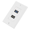 Miniatyrbilde 3 av 8: HDMI USB3.0 To i ett Integrert Multimedia Veggpanel Lyd Video Socket