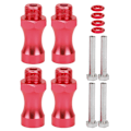 Pikkukuva 3 / 8: 12 kpl 1/10 - 1/8 RC-automallin osa Alumiiniseos 12 mm - 17 mm pyörännavan sovitin kytkin Punainen