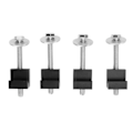 Miniatyrbillede 1 af 8: 4 stk. Værktøjskasse Fastgørelsesstropper J-kroge Aluminium Legering Sort Universal til Pickup Truck