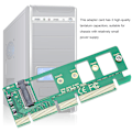 Miniatyrbillede 7 af 8: Adapter Overførsel Udvidelseskort PCIE 3.0 x4 x8 x16 til NVME M.2 NVMe SSD Grøn ABS
