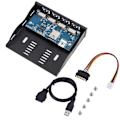 Miniatyrbild 1 av 8: USB3.0 Floppy Frontpanel 3.5' Floppy Bay 19 Pin till 4 Interface USB3.0 HUB