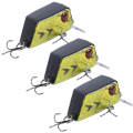 Miniatyrbilde 6 av 8: 3 stk Cube Mini Agns Fiske Kunstfiske Agns Fiskeutstyr med Skarpe Kroker 3#