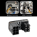 Miniatyrbillede 6 af 8: PH36B 6PIN 180 Graders Vinklet Strømadapter Strøm Interface Konverter Stik