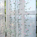 Miniatyrbillede 4 af 5: Broderet romersk gardin Klassisk blomstervindueskærm Elegant broderet romersk gardin til soveværelse balkon 1,5 m/59,1 tommer højde