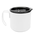 Miniatyrbillede 1 af 8: 350 ml kaffekrus med låg, rustfrit stål, dobbelt lag, varmeisolering, tekop til hjemmekontor, rejse, hvid