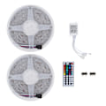 Miniatyrbilde 6 av 8: 10m/32,4ft LED Fargerik Lysstripe med 44-tasters Fjernkontroll 5050 RGB Infrarød Ambient Lysstripe for Bryllup EU Plugg 100‑240V