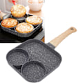 Miniatyrbillede 8 af 8: 4 Huls Stegepande Non-Stick Varmebestandig Omeletpande til Pandekager Burgere Køkkentilbehør til Gas- og Induktionskomfur Sort