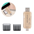 Miniatyrbillede 5 af 8: Kortlæser Mobiltelefon Computer Multi Funktion Opbevaring Bærbar Konverter Hukommelse USB3.0 (Gylden)