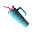 Miniatyrbild 2 av 8: Bil Isolerad Mugg Rostfritt Stål 1250ML med Sugrör Isolerade Tumblers för Utomhusresor Blå