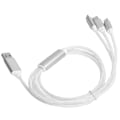 Pikkukuva 4 / 8: 3 in 1 Multi USB -latauskaapeli LED Virtaava Laturi Johto IOS/Type C/Micro Portille Värikäs Valo
