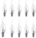 [LLC]10-pack Small Screw Light Bulbs 25 Clear Edison Screw Light Bulbs Flame Tip Ses E14 240v From Brightfour