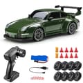 [LLC]Th24 RC Driftbil 4WD System LED-lampor Snabb däckbytesdesign army green