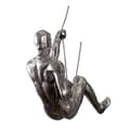 [LLC]3x Bronze Climbing and Rappelling Figures Trio Hanging Decorative Figures Trio Mountain Climbers