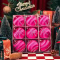 [LLC] Thcs 8 cm julgranskula i siden, julgransdekoration Pink