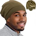 [LLC]Thw-Silk Satin Bonnet för män Hårskydd Sovmössa Huvuddukar för att sova Mössa för killar Justerbar