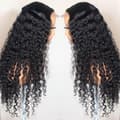 Deep Wave Closure-peruk av äkta hår, Lace Front-peruk 13x6, Lace Front-peruk 13x4 med förplockat hårfäste och blekta knutar