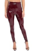 [LLC]Thdies Vinyylileggingsit Wine  Burgundy UK 10
