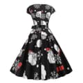 Miniatyrbillede 3 af 4: Dame Jule Swing Skater Vintage Hepburn Aftenfestkjole Pattern D M