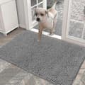 [LLC]Thg Dørmåtte til mudrede poter, absorberende skridsikker vaskbar, hurtigtørrende mikrofiber, indendørs entrémåtte Grey 60x90cm