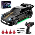 [LLC] Mini RC Driftbil 1/64 Skala Lastebil Fjernkontroll Firehjulsdrift Proporsjonal Black 1