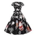 Miniatyrbillede 3 af 4: Dame Jule Swing Skater Vintage Hepburn Aftenfestkjole Pattern B M