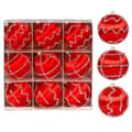 [LLC] Thcs 8 cm julgranskula i siden, julgransdekoration Red