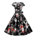 Miniatyrbillede 1 af 4: Dame Jule Swing Skater Vintage Hepburn Aftenfestkjole Pattern B L