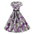 Miniatyrbillede 2 af 4: Dame Jule Swing Skater Vintage Hepburn Aftenfestkjole Pattern G S