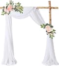 [LLC] Bryllupsgardin hvit bryllupsbue draperingsstoff tyllstoff, chi
