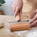 Miniatyrbillede 2 af 5: Kagerulle dej pizza pasta hånd kagerulle bage tromme træ one-size-fits-all