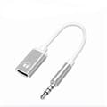 Miniatyrbilde 1 av 4: 3,5 mm hann til Type-c hunn hodetelefonkonverter Flat Adapter Analog Rund S5J7 Silvery