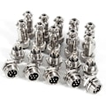 Pikkukuva 2 / 3: 10 kpl GX12 6-nastainen 12 mm ilmailupistoke uros- ja naaraspuolinen metalliliitin YEMAA