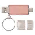 Miniatyrbillede 4 af 5: USB Flash Drive med nøglering Metal U Disk Vandtæt Høj Hastighed 3.0 Type C Micro USB 3 i 1 128GB
