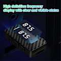 Miniatyrbillede 2 af 5: Bil Bluetooth 5.3 Transmitter Receiver med LED Display Håndfri Bilopkald Trådløs Audio til FM Radio Support TF Kort