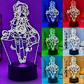 Miniatyrbillede 2 af 5: Genshin Impact Qiqi Natlampe 3D Spilkarakter Model Omgivende Børneværelse Dekoration Sove Sengelampe