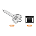 Miniatyrbild 3 av 5: 10 st Port Blocker Låsande USB-port/Dammskydd PC Blocker med Kodad Nyckel, Svart Svart