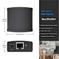 Miniatyrbillede 3 af 5: USB 2.0 LRP Print Server Del LAN Ethernet Netværksprintere Strømadapter USB HUB 100Mbps Pri