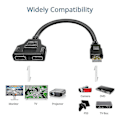 Pikkukuva 2 / 5: HDMI-jakaja-sovitinkaapeli HDMI-jakaja 1 sisään 2 ulos HDMI-uros